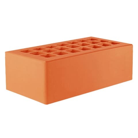 Облицовочный кирпич Железногорский полуторный утолщенный 1,4НФ персик гладкий М200