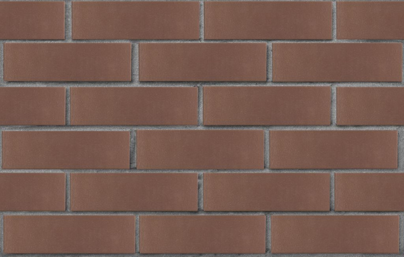 Кирпич лицевой тёмно-коричневый 1NF гладкий