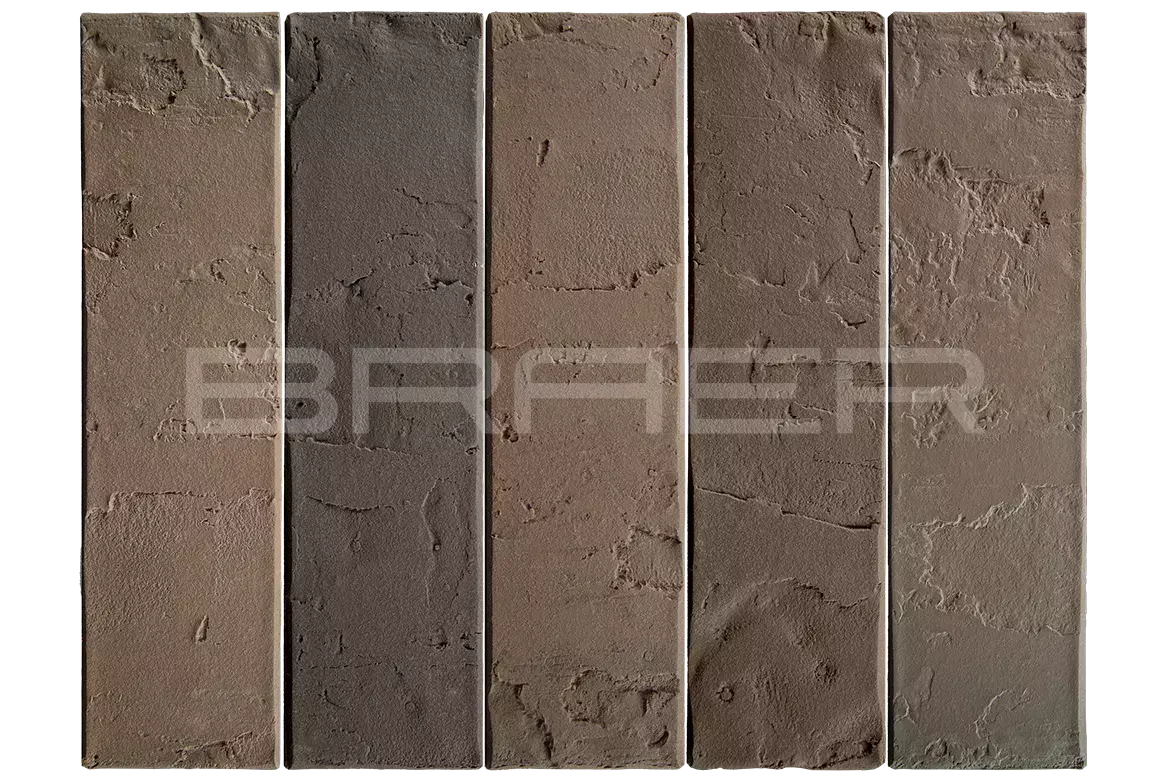 Облицовочный кирпич БРАЕР кладка Мокко, терра, 1 НФ