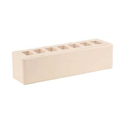 Облицовочный кирпич Железногорский брусок одинарный 0,5НФ слоновая кость гладкий М200