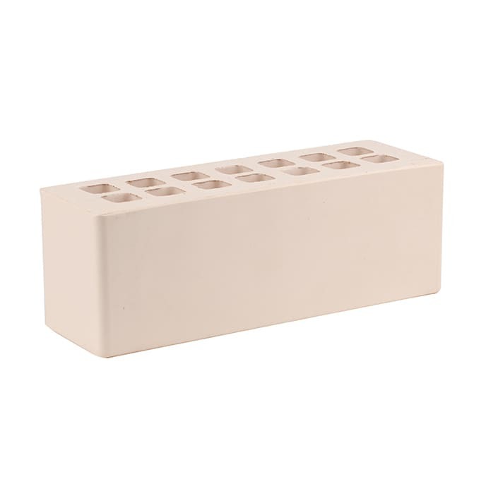 Облицовочный кирпич Железногорский полуторный утолщенный eвро 0.96НФ слоновая кость гладкий М200