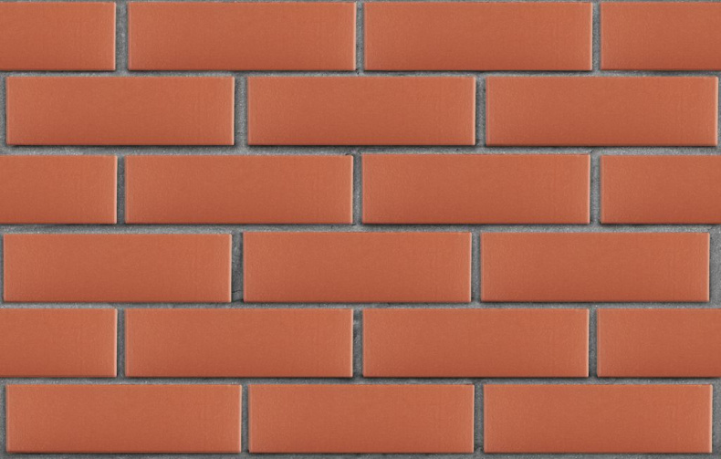Кирпич лицевой красный 1NF гладкий