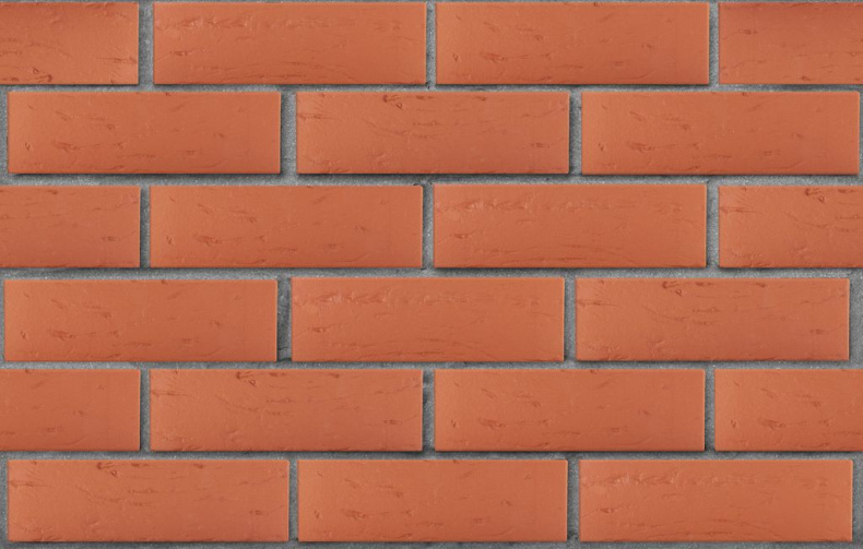 Кирпич лицевой красный 1NF рустик