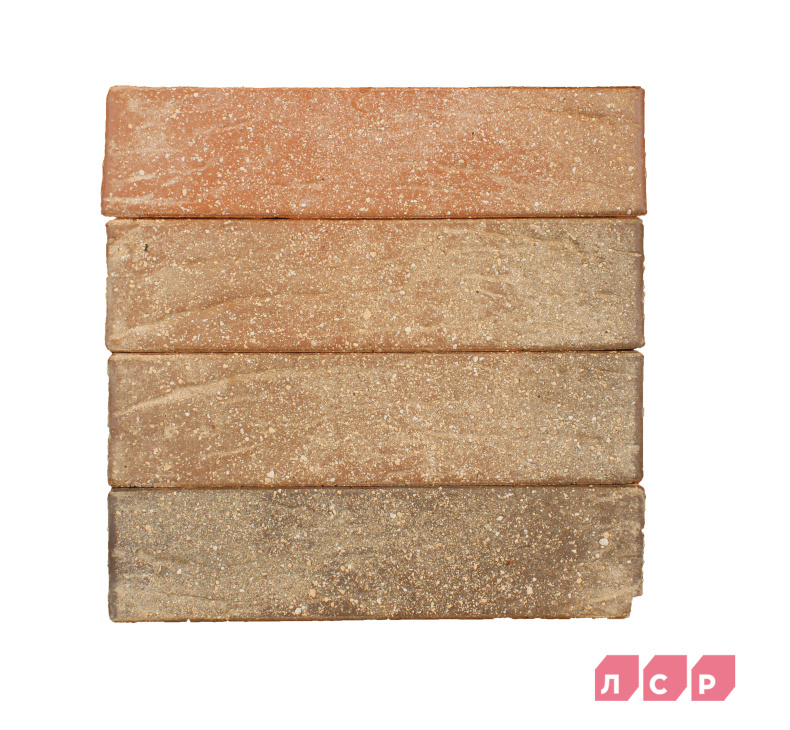 Кирпич лицевой красный флэш с пепельной посыпкой 1NF рустик
