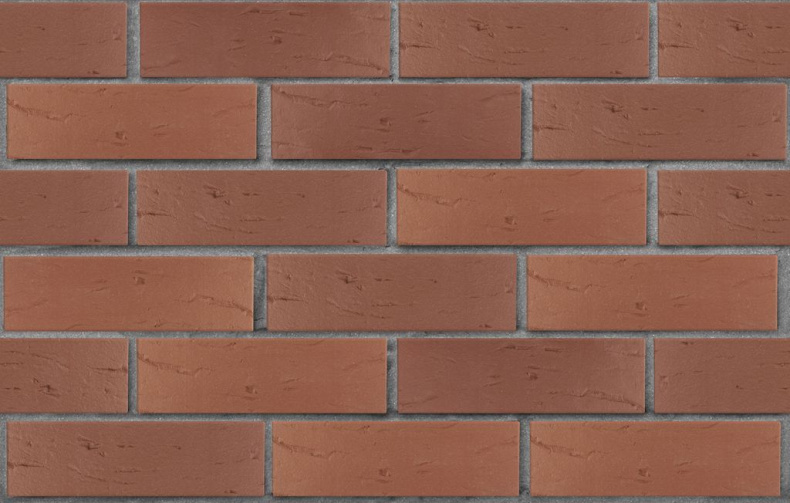 Кирпич лицевой пустотелый коричневый 1NF рустик