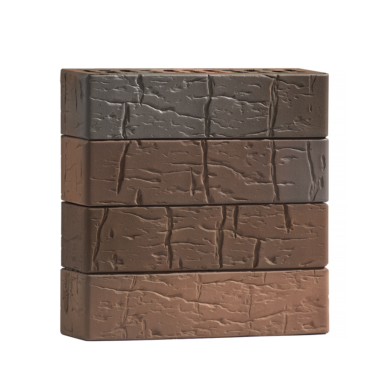 Кирпич лицевой 0.7НФ руст №70/90