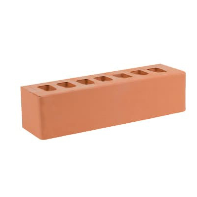 Облицовочный кирпич Железногорский брусок одинарный 0,5НФ красный гладкий М200